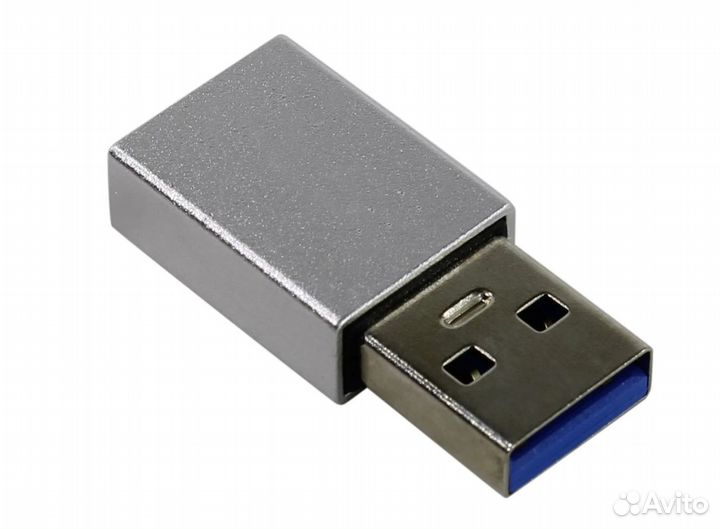 Перех. USB Type-C(F) - USB3.0(M) T09 Silver 013315