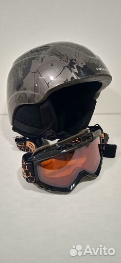 Шлем, маска. Сноуборд, горные лыжи, велоспорт