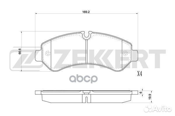 Колодки торм. диск. задн. MB Sprinter 5-t (907)