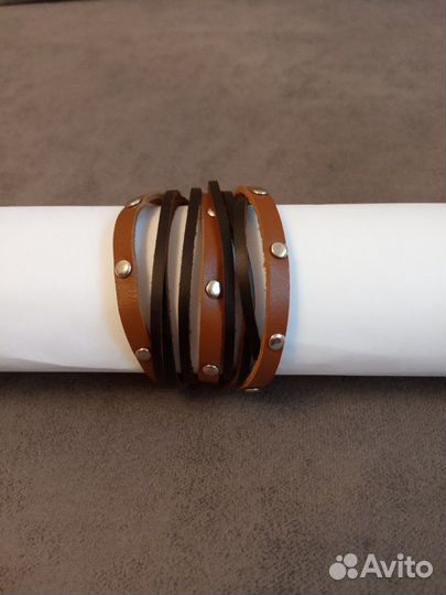 Браслет женский, кожаный