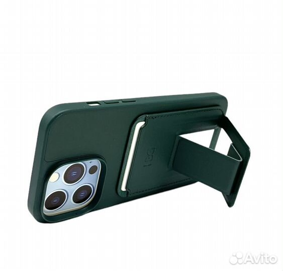 Чехол для iPhone 14 PRO MAX pocket cace+подст зел