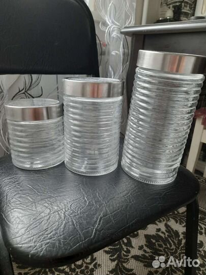 Банки для сыпучих продуктов стекло