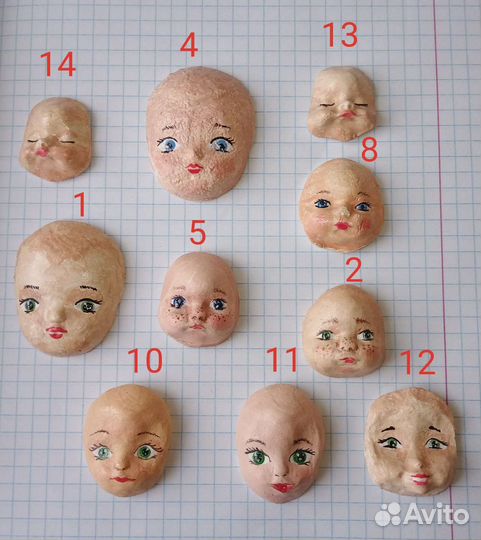 Лица для ватной куклы
