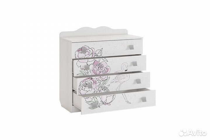 Фэнтези Комод белый рамух