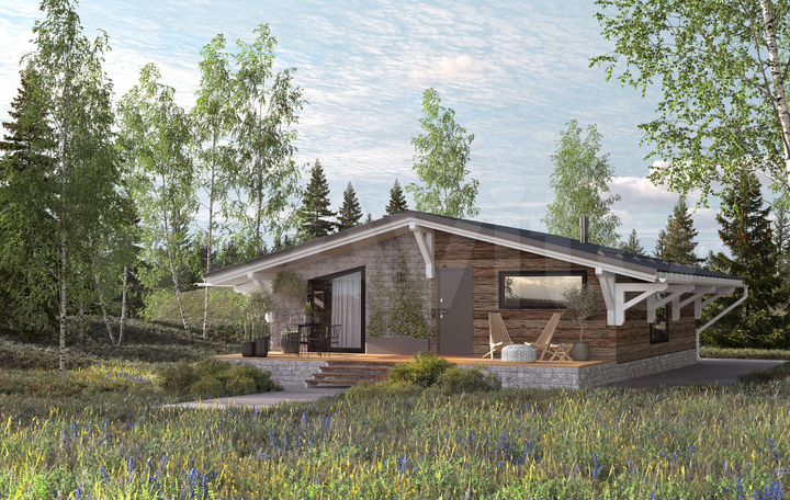 Дом 109 м² на участке 10 сот.