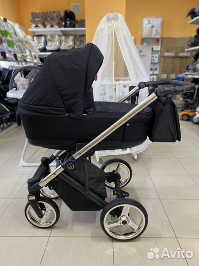 Коляска Coletto Fado 2в1 черная/рама серебро