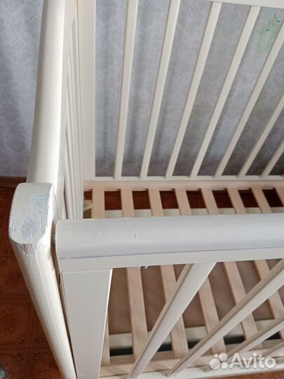 Детская кроватка С маятником +матрас