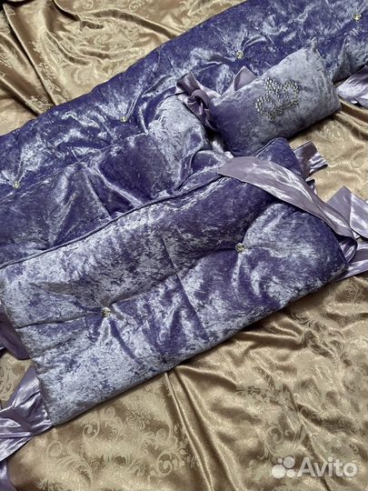 Бортики в детскую кроватку девочки