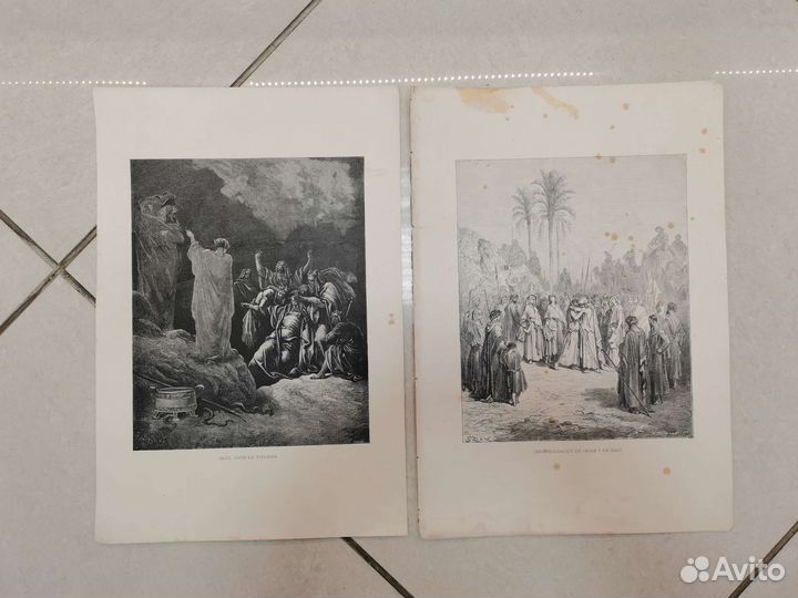 Гравюры 19 век Густав Доре Библия оригинал