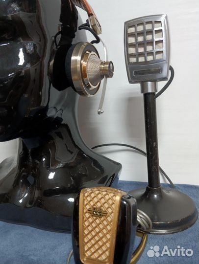 Наушники и микрофон винтаж
