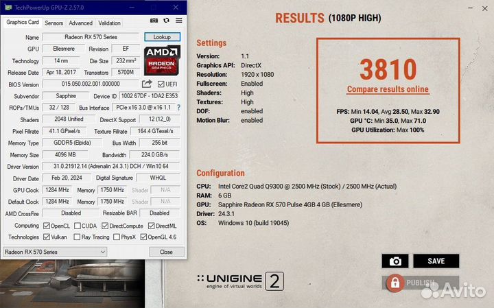 Sapphire pulse ITX Radeon RX 570 4GB