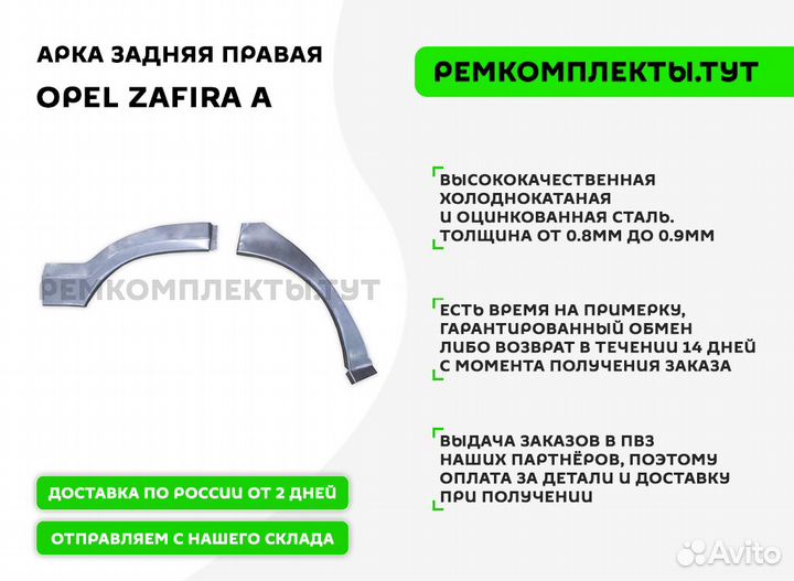 Арка задняя правая Opel Zafira A