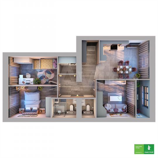 3-к. квартира, 77,4 м², 7/11 эт.