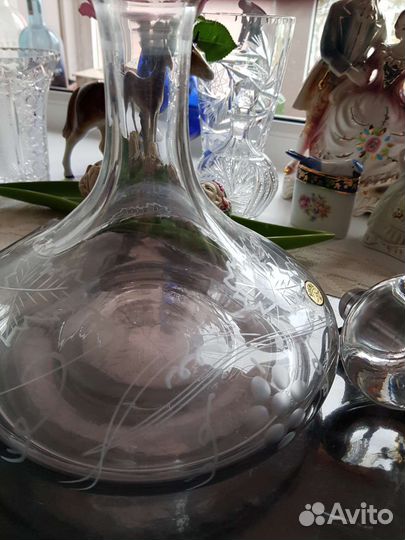 Графин декантер Богемия винтаж Чехословакия