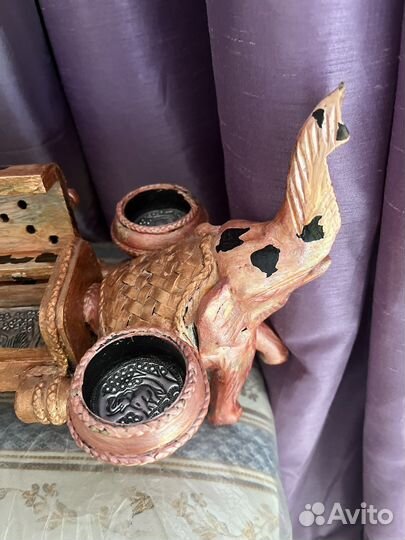 Деревянная подставка под благовония и свечи