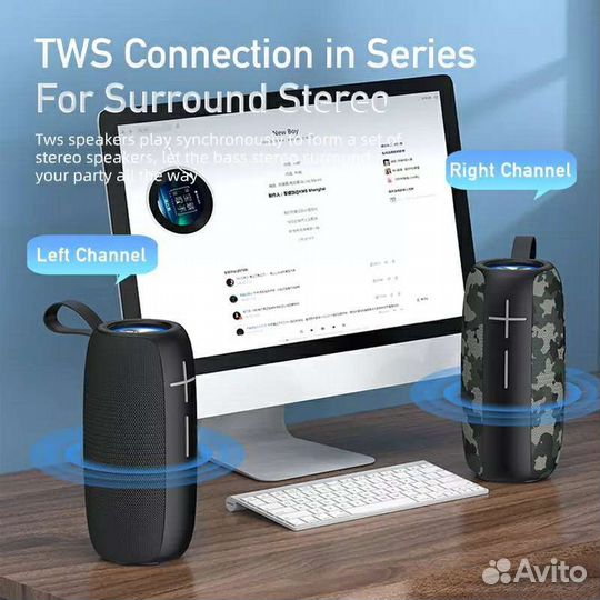 Колонка портативная awei Y-370, звук как JBL