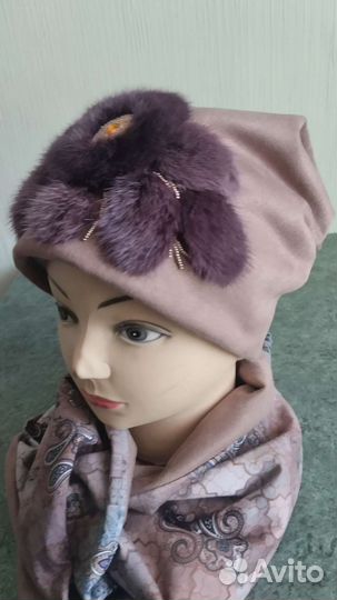 Комплект шапка и снуд