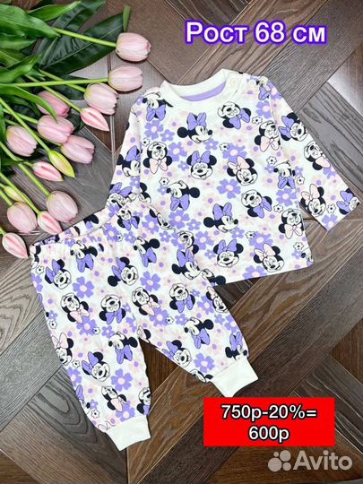 Пижамы для девочек 86см primark