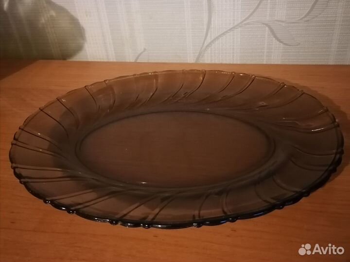 Блюдо для сервировки цветное стекло