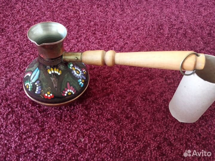 Турка медная гравировка эмаль 330 мл из Турции