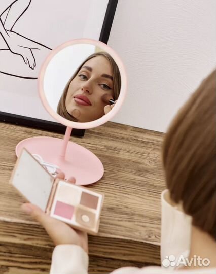 Зеркало с подсветкой настольное для макияжа
