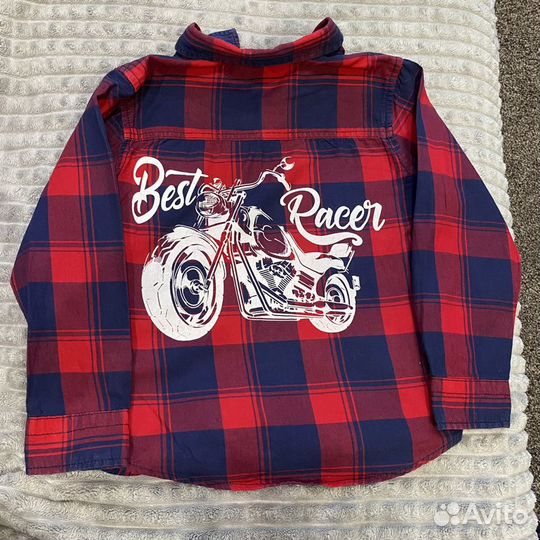 Рубашка детская клетчатая 104
