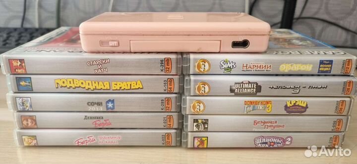 Nintendo ds lite (10 картриджей)