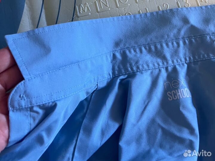 Рубашка школьная Next 134-140 голубая