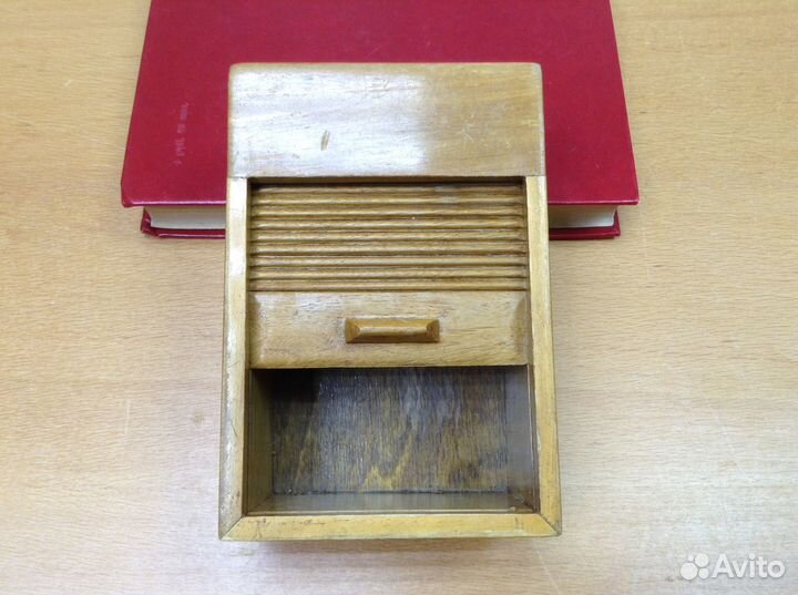 Сигаретница с плавающей крышкой дерево СССР