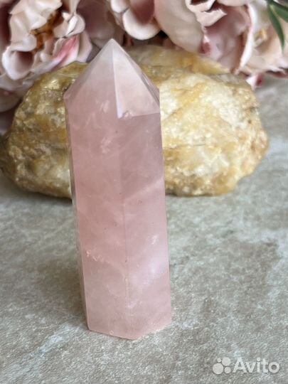 Кристалл генератор розовый кварц