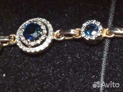 Колье белое золото, сапфиры, бриллианты