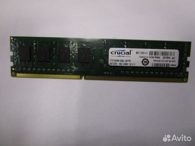 Оперативная память 4Gb Crucial 1600Mhz CT51264BA16