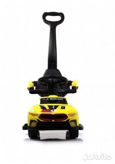 Машинка-каталка толокар с ручкой