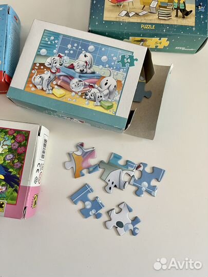 Пазлы в идеальном состоянии. Набор из 4-х