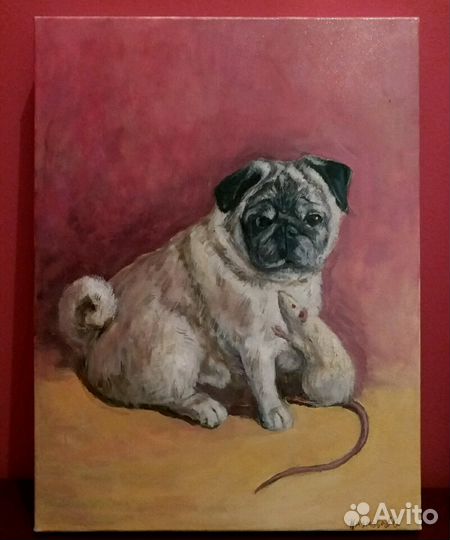 Портрет собаки, кошки, лошади, питомца на заказ. К