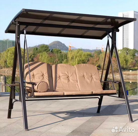 Качеля садовая трехместная нс-2102