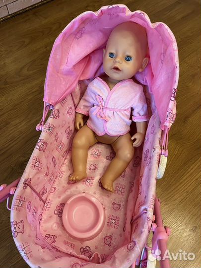 Пупс+коляска+горшок+бутылочка