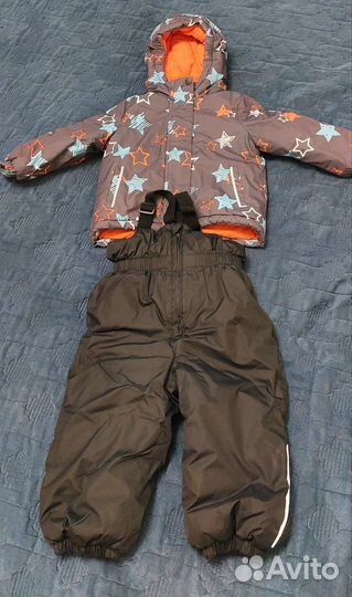 Детский теплый полукомбинезон с курткой