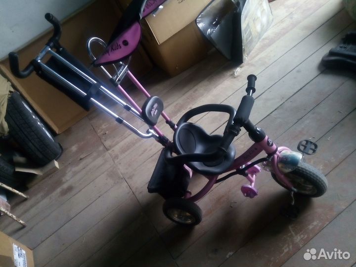 Велосипед коляска с ручкой