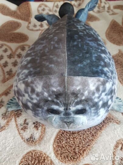 Тюлень подушка мягкий, игрушка