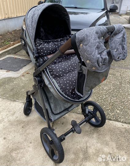 Коляска Люксмам 2 в1 (серая )