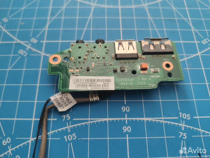Плата USB/аудио разъемами для ноутбука Asus N61D