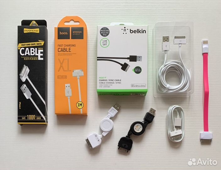 Кабель usb iPhone 3, 4, 4s 30-pin