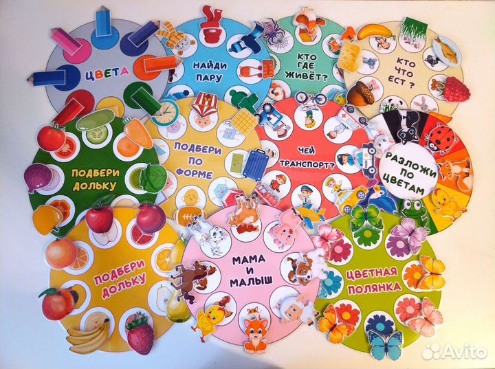 Развивающая игра для детей на липучках