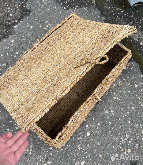 Корзина плетеная с крышкой zara home