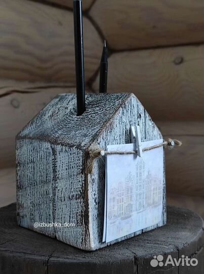 Домик-карандашница. Ручная работа