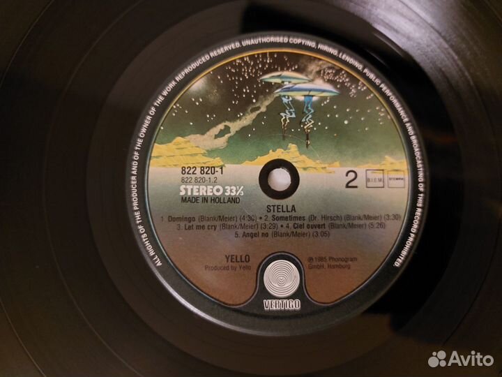 Yello – Stella (винил, LP), 1985