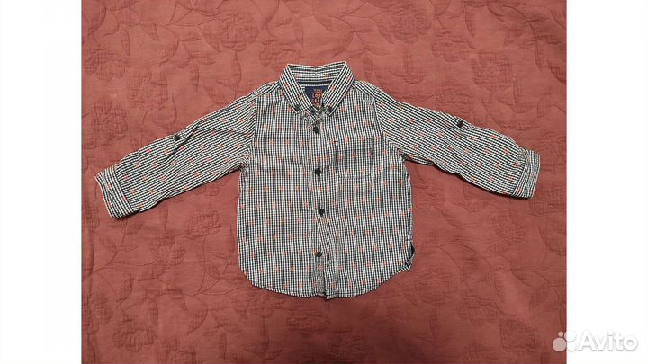 Рубашка mothercare для мальчика 12-18 месяцев