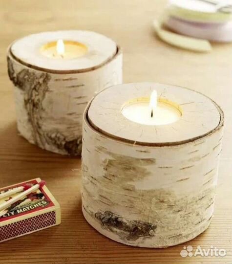 Подсвечники из дерева