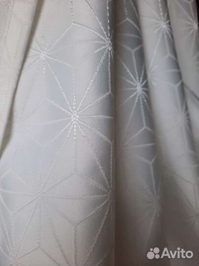 Шторы на ленте жаккард, 170*257см, 2 шт, белые